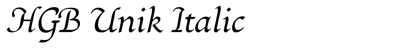 HGB Unik Italic